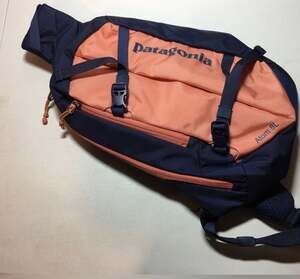Patagonia Atom Sling 8L Navy and Coral Crossbody Bag